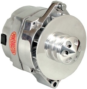 Powermaster 67294, One Polished Delco 150Amp Alternator 1 Wire Performance Parts - Picture 3 of 13