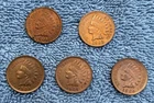 1901,1903, (3) 1904 INDIAN HEAD PENNIES 5-Coin Lot, High Grade Coins! See pic!