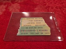 VINTAGE CONCERT TICKET STUB FOR THE GRATEFUL DEAD MAY 4 1979 HAMPTON COLISEUM