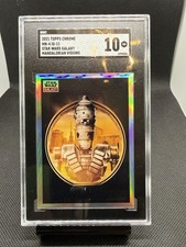 2021 Topps Chrome Star Wars Galaxy SN99 Mandalorian Visions IG-11 #MN-4 SGC 10