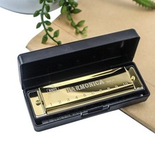 Harmonica Key of C 10-Hole Chromatic Harmonica with Case Beginner Music Instru