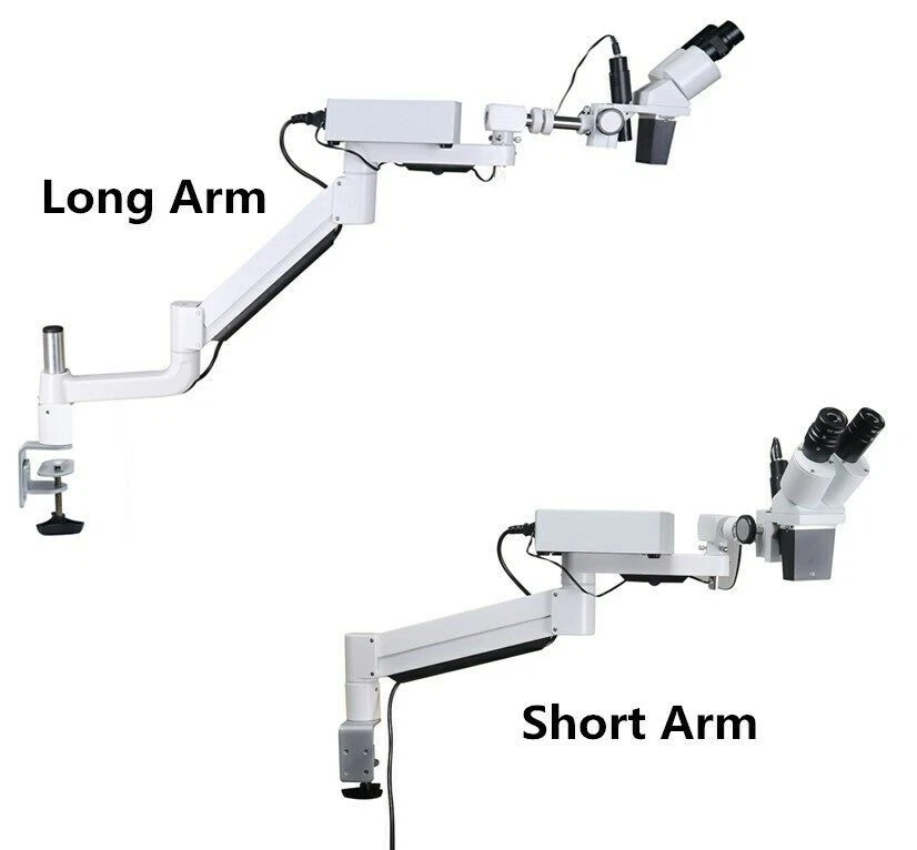 Dental Operating Stereo Microscope with 5W LED Light Long Arm for Desk Table - Picture 1 of 17