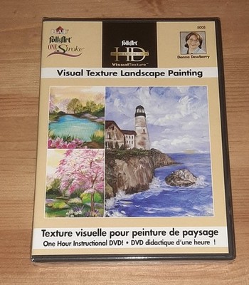 Plaid Folk Art One Stroke: Visual Texture Landscape Painting (DVD, NEW) Dewberry