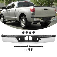 For 2007-2013 Toyota Tundra Sr5 Base Rear Bumper Chrome Truck Back Step Bumper