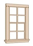 Northeastern Scale Lumber 95000 HO 27x62" 4/4 2-Hung Window Glazing (Pack of 12) - Picture 1 of 1