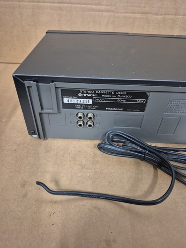 Hitachi D-W500 Stereo Cassette Deck Spares Or Repair Vintage - Picture 6 of 7