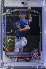 JAXON WIGGINS RARE BOWMAN CHROME LAZER REFRACTOR INVESTMENT CARD CHICAGO CUBS