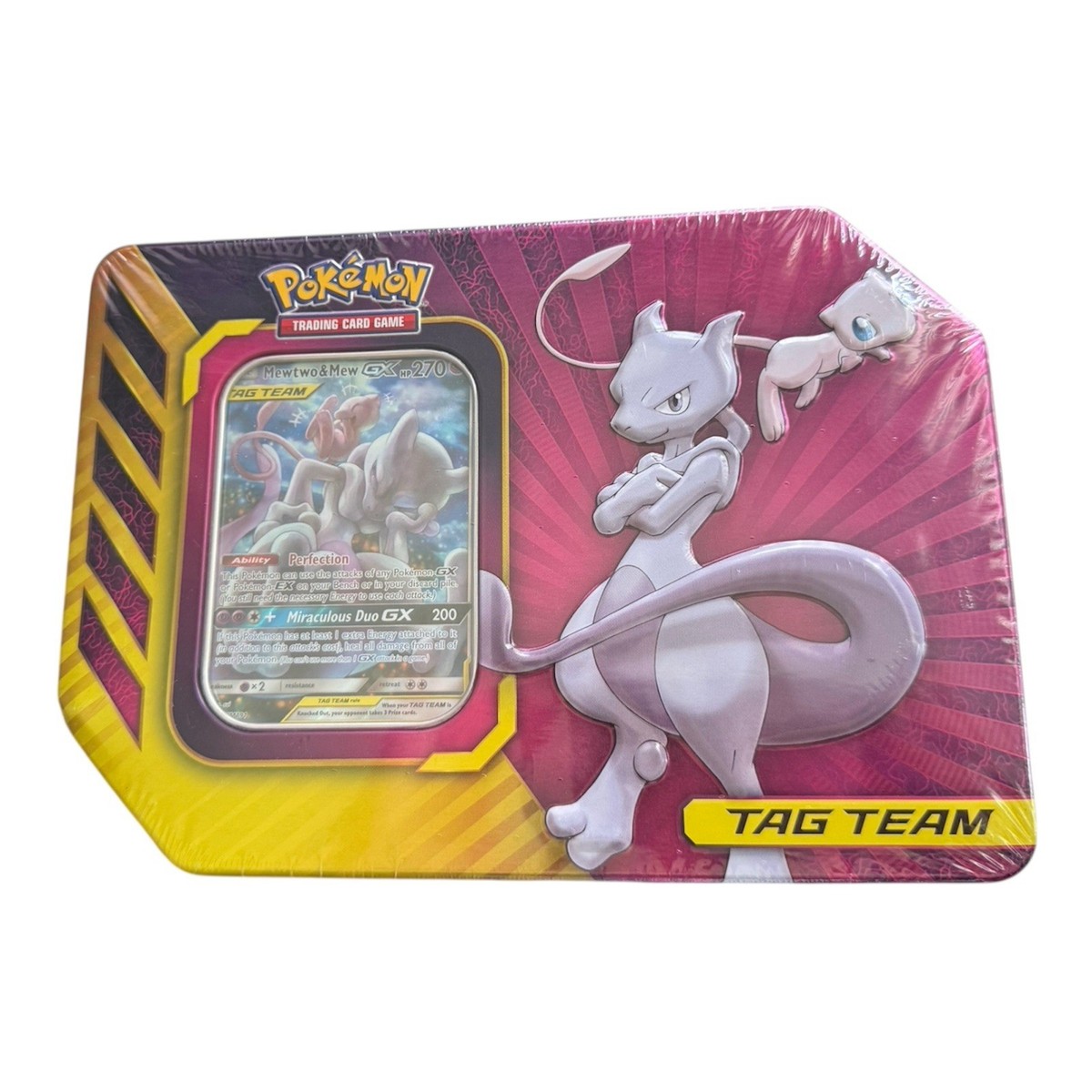 Pokemon TCG: Mewtwo & Mew GX Tag Team Tin (Brand New Factory
