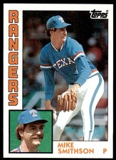 1984 Topps Mike Smithson Rookie . Texas Rangers #89