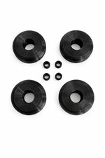62mm Inline Skate Wheels Black for 608 Bearings Limiters 4pk Made in USA