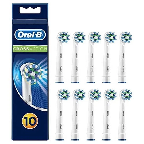 Oral B Cross Action Electric Toothbrush Replacement Brush Heads Refill, 10 Count
