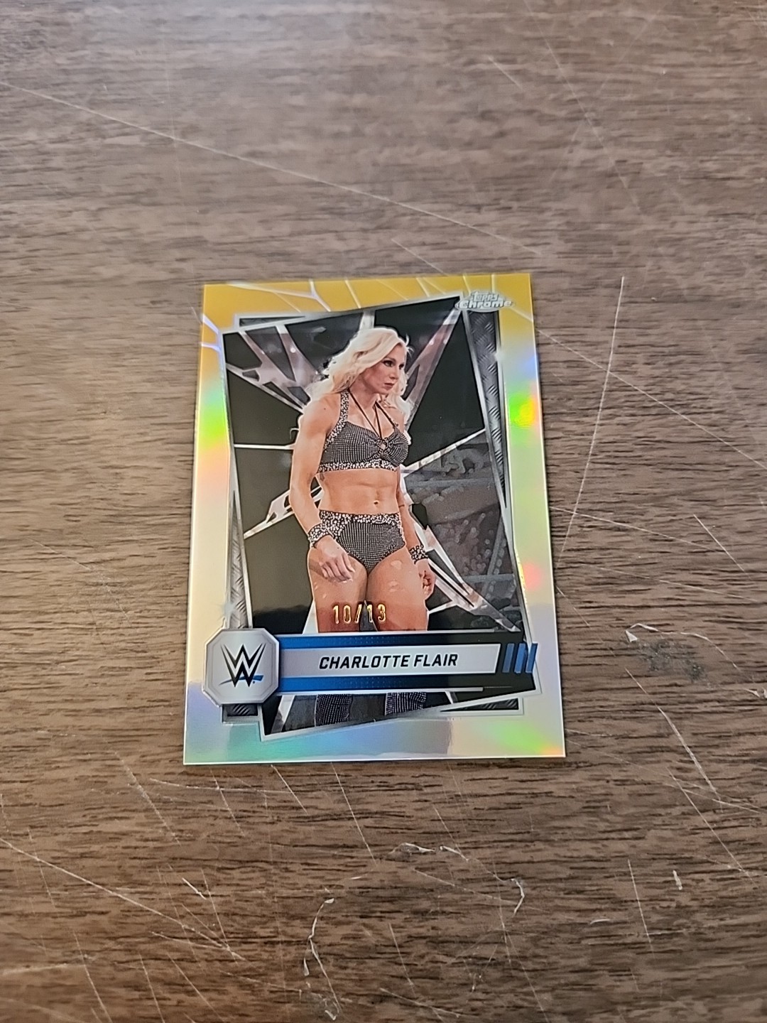 CHARLOTTE FLAIR 2025 WWE Topps Chrome#123 Black & Gold Refractor 10/13 Smackdown