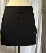 Athleta Skort Trekkie Cargo Black Size 12 Hiking Utility Outdoor Active