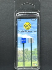 HO-1300-016-C / 1:87 Scale Street & Railroad Signs "Police"