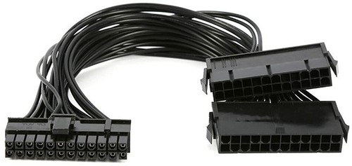 24-pin Power Adapter Supply Connector Splitter ATX Dual-PSU Motherboard Mining - 第 1/6 張圖片