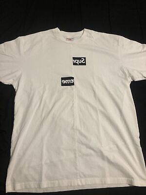 Supreme CDG Split Box Logo White Tee XL | eBay Supreme CDG Split Box Logo White Tee XL | eBay