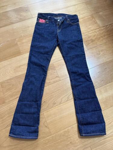Jeans Denim EVISU JEANS × Ribete Hello Kitty DENIM Talla Limitada 25x 32 - Imagen 2 de 7