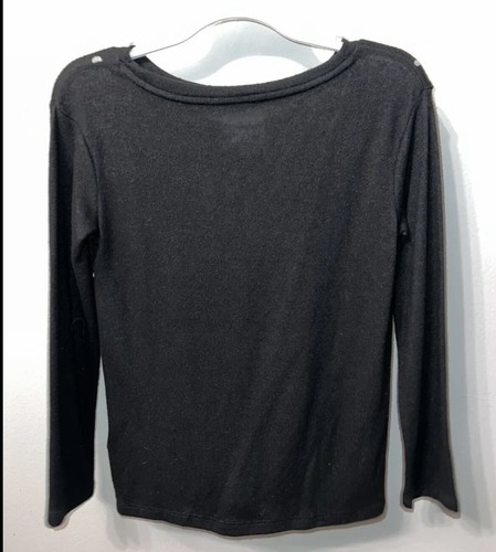 Girls Cat & Jack Black Dot tie front Sweater-Never Worn-Size 6/6X-Very Soft! - Picture 2 of 4