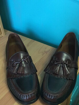 Johnston & Murphy Men\'s Tassel Loafers  Black Leather Dress Shoes Size 9.5M Johnston Murphy Loafers Shoes Size 9.5 Mens Black Leather  main image 3
