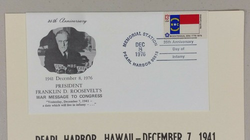 35. Jahrestag des Angriffs auf Pearl Harbor_Gedenkbrief mit ausgefallenem Stempel - Bild 2 von 2