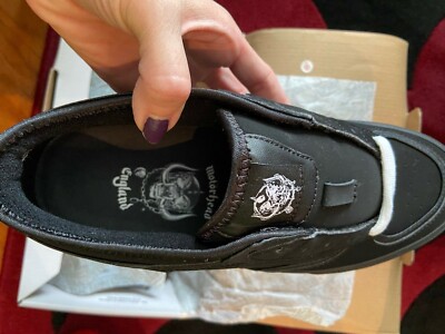 Vans MOTORHEAD Geoff Rowley Skate Shoes Black Mens Sz 7.5