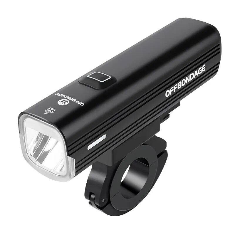 USB Rechargeable Bike Headlight with Power Bank and Handlebar Mount for MTB Road Cycling