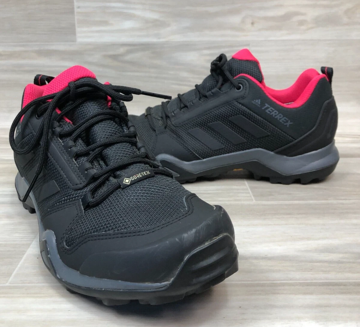ADIDAS Women Size 10 Sneakers Black Gray Mesh Terrex AX3 Hiking Shoes BB9519