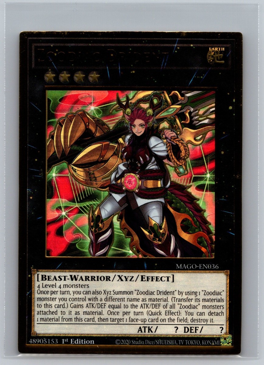 Zoodiac Drident MAGO-EN036 Yugioh CCG Maximum Gold 1st Edition