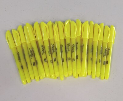 30ct Bulk Sharpie Marker Lot: Narrow Chisel Fluorescent YELLOW Highlighter 27025