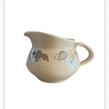 Franciscan Vintage Woodlore Mushroom Pattern Gravy Boat Made In California