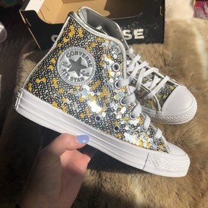 silver sequin converse uk