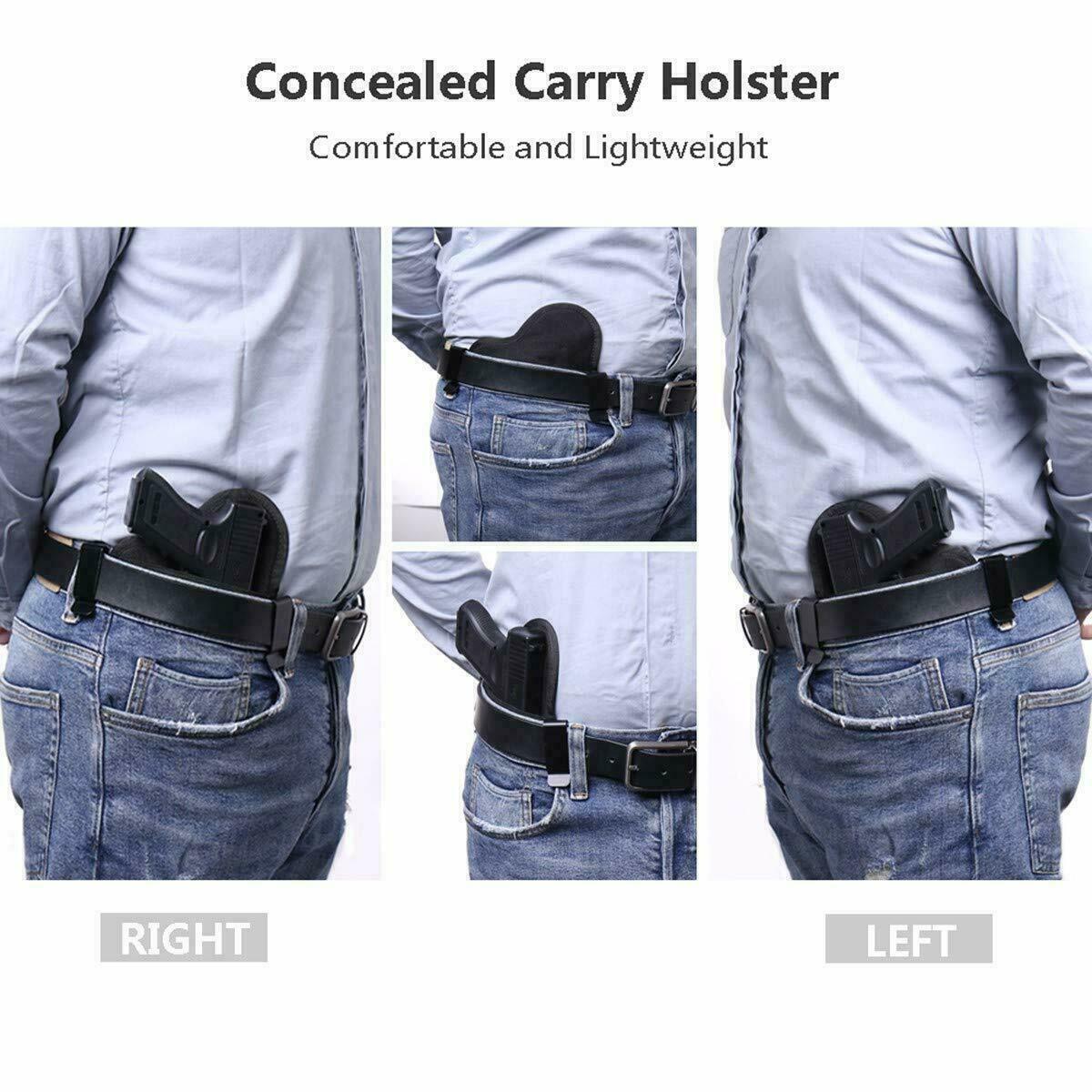 Tactical Dual Clip Soft Pancake Pistol Holster Concealed Carry IWB Gun Holster