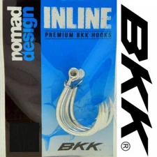 Nomad Design BKK Inline Eye Single Fishing Hook - Choose Size BRAND NEW @ eBay F