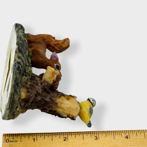 Squirrel and Bird Resin Figurine Stump Cute - Picture 9 of 11