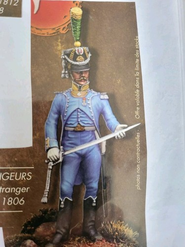 Figurine Metal Modeles Officier Chasseurs De La Garde 1806 - 54mm Plomb Peint