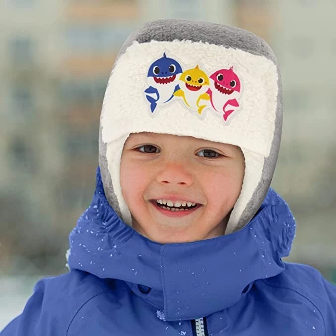 Conjunto de sombrero y mitones de invierno Nickelodeon para niños, gorro bebé tiburón niño, edades 2-4 Foto 2 de 4