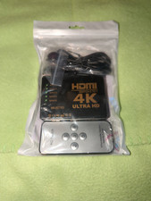 4K HDMI 2.0 Cable Splitter Switcher Box Hub IR Remote Control 5X1 Power 5 to 1