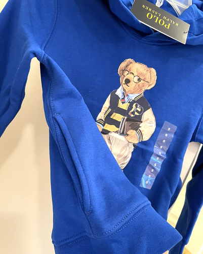 Polo Ralph Lauren Boys' Polo Bear Fleece Hoodie 5 Years - Picture 9 of 9