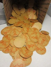 100 VINTAGE UNUSED CLEAN DAIRY MILK BOTTLE CAPS ~ PLEASANT VIEW DAIRY 187-W-2