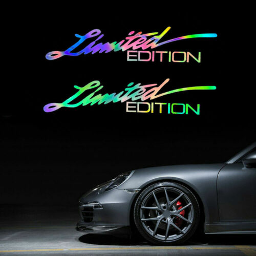 2pcs LIMITED EDITION Sticker Decor Wrap Decal Laser Colors Accessories - Picture 3 of 12