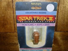 VINTAGE STAR TREK III BONES MCCOY DIENER ERASER RARE SEARCH FOR SPOCK MOC 1984