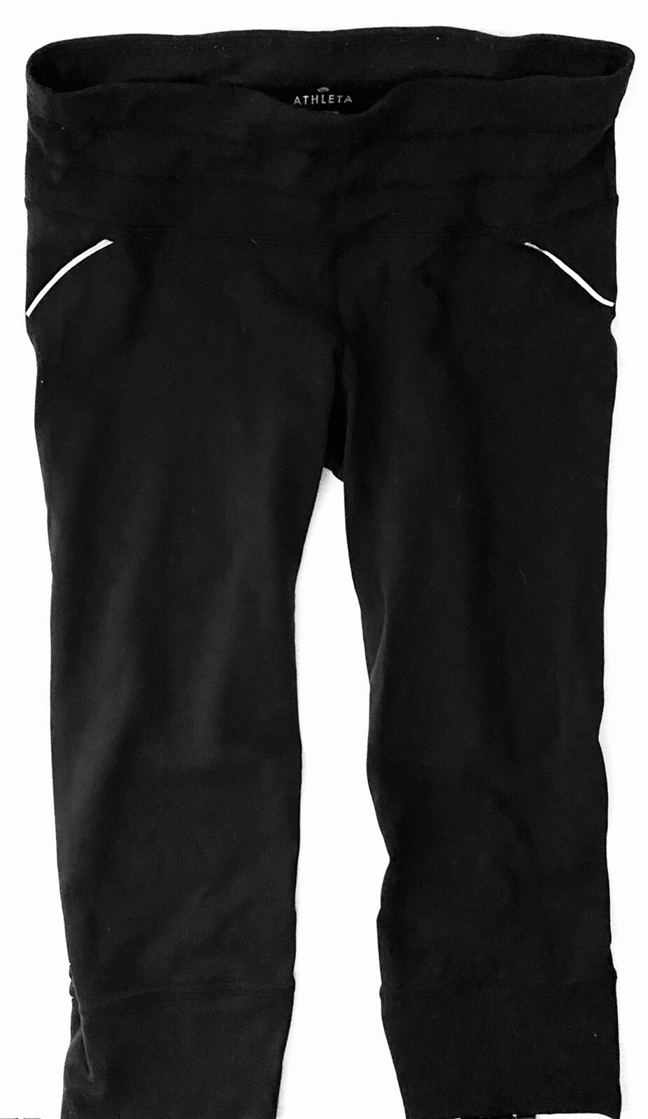 Athleta Solid Black Capri Cropped Legging Pants W… - image 1