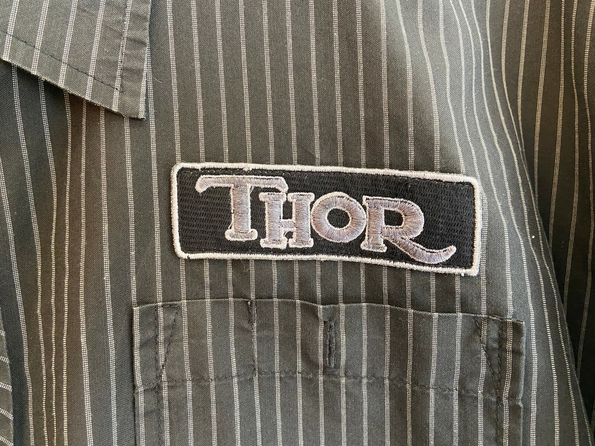 Chemise Homme THOR MX Racing - Manches Courtes, Rayée, Coton, Taille XL, Occasion Excellent état