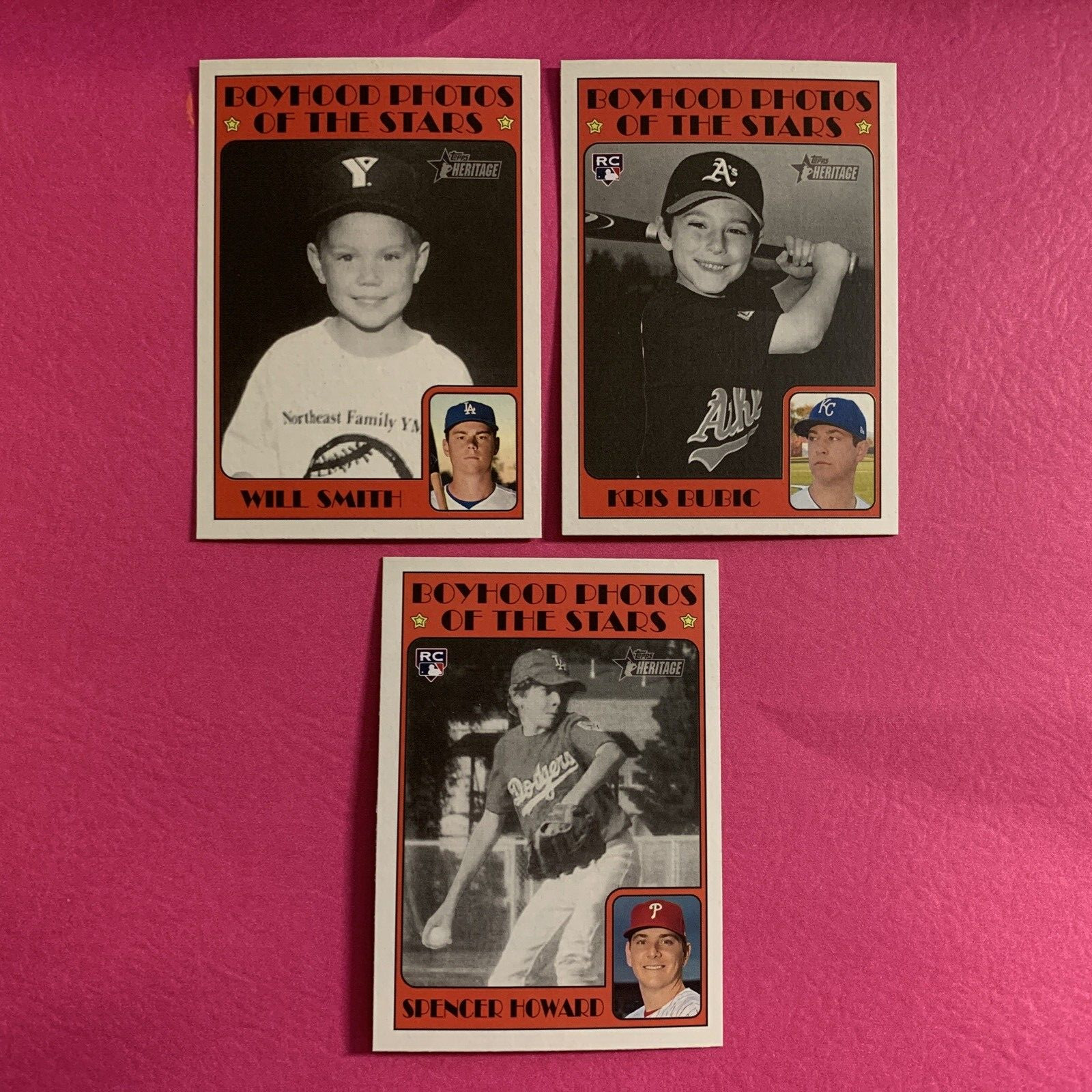 🐶 3 2021 Topps Heritage Boyhood Photos Will Smith #269 Bubic #268  Howard  #148