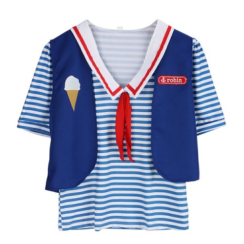 Stranger Things Robin Scoops Ahoy Cosplay Halloween Costume Uniform Fancy Dress - Picture 7 of 14