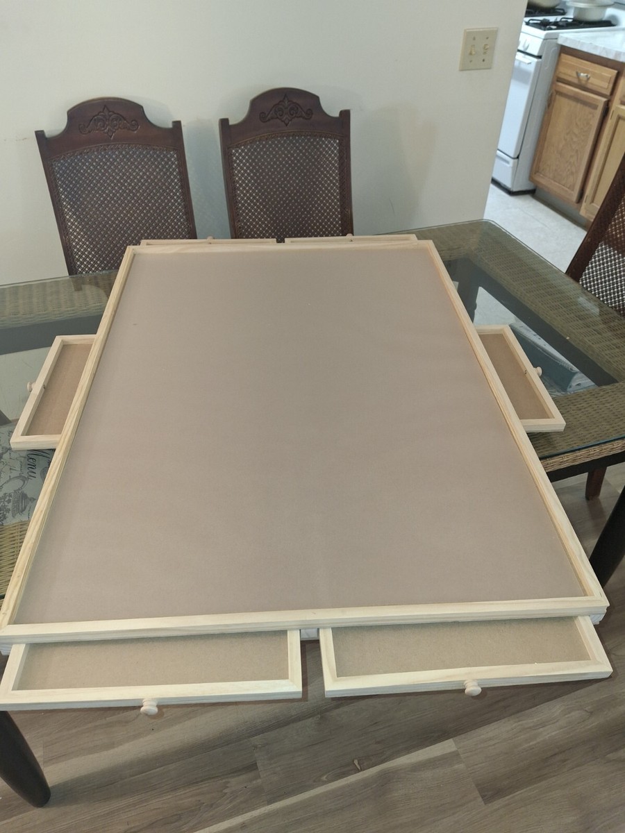 Wood PUZZLE TABLE TOP/2,000 Pcs/6 Drawers/Cover/Rotating