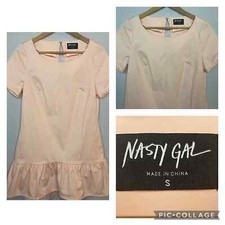 Nasty Gal Peach Babydoll Dress Size S