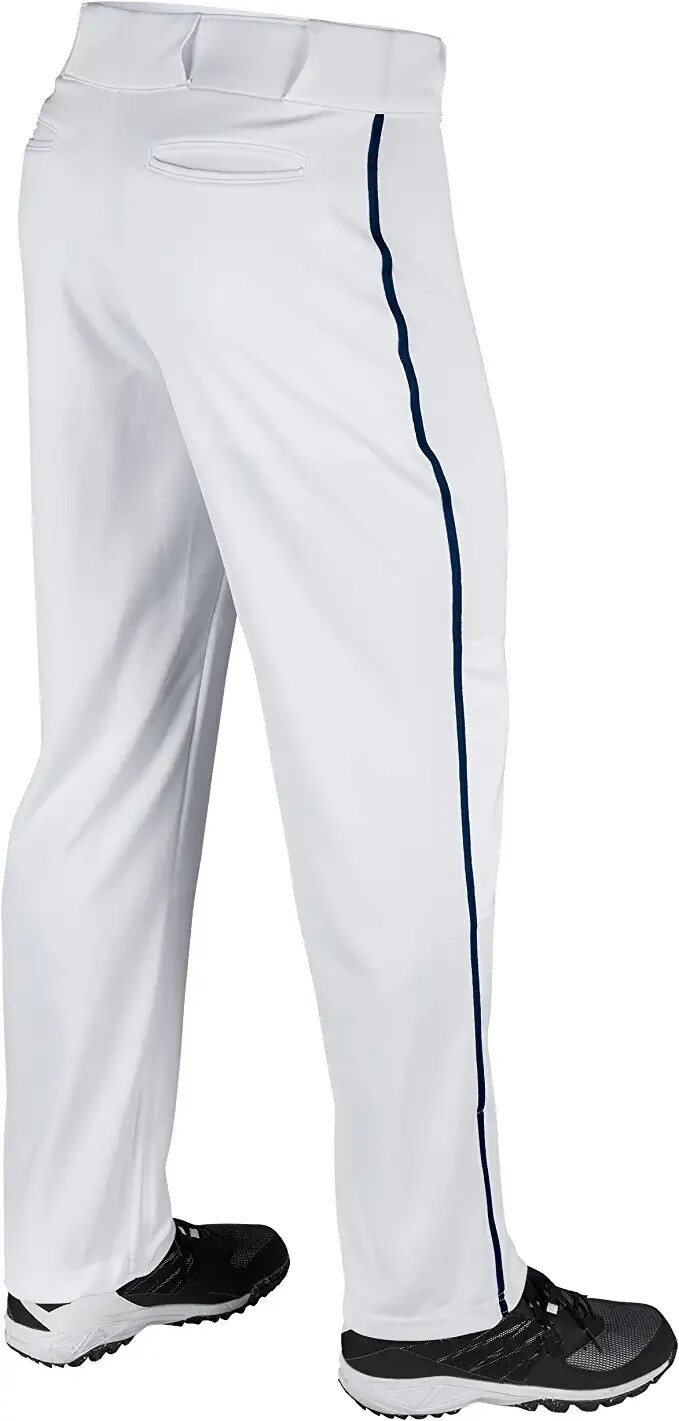 CHAMPRO Boys Youth Triple Crown Open Bottom Piped Baseball Pant White