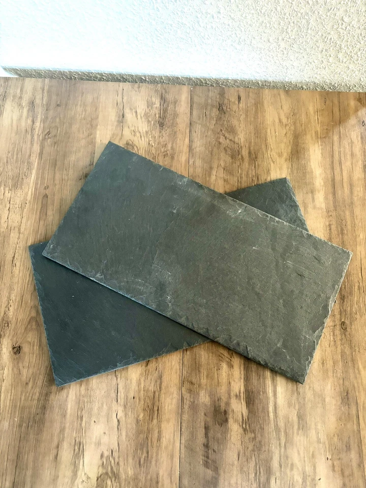 2x XL Serviertablett Servierplatte Schieferplatte Naturschiefer 50x25 cm