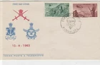 India 1963 Emblems Defence They Defend Slogan Cancel Stamps FDC Cover Ref 34728